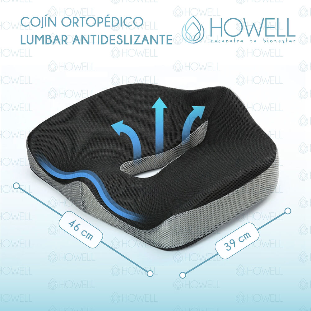 Cojín Ortopédico De Asiento Lumbar Howell Antideslizante image number 2.0