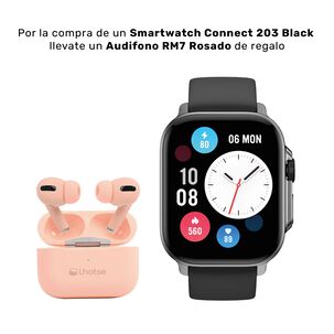 Pack Smartwatch Connect S03 Black+ Audífono Rm7 Pink Lhotse