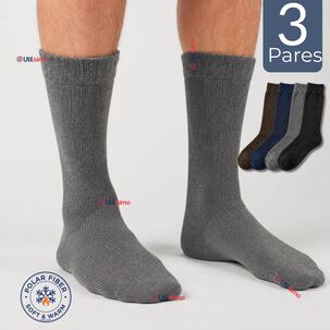 Pack 3 Pares Calcetines T&eacute;rmicos Corte Alto Hombre Surtidos