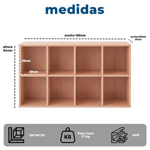 Estante Biblioteca Organizador Multifuncional 120x30x64