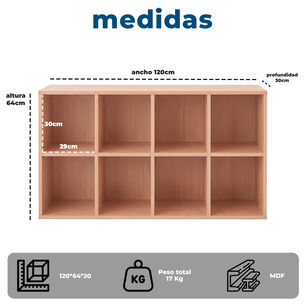 Estante Biblioteca Organizador Multifuncional 120x30x64
