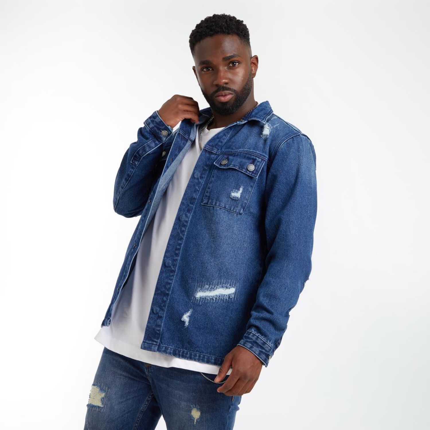 Chaqueta Denim Slim Hombre Rolly Go image number 2.0