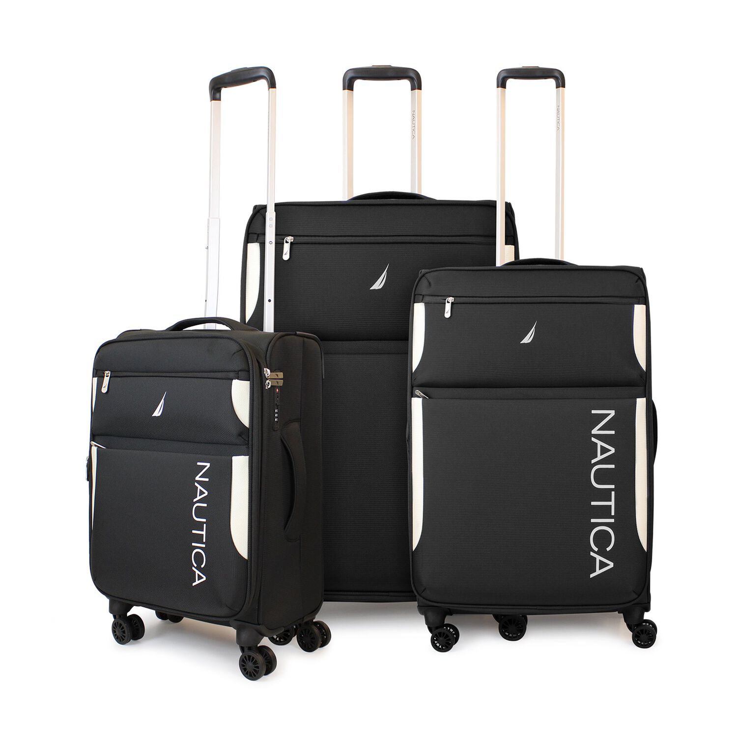 Set De 3 Maletas Blandas S+m+l Nautica Marbella Negra image number 0.0