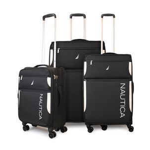 Set De 3 Maletas De Tela S+m+l Nautica Marbella Negra