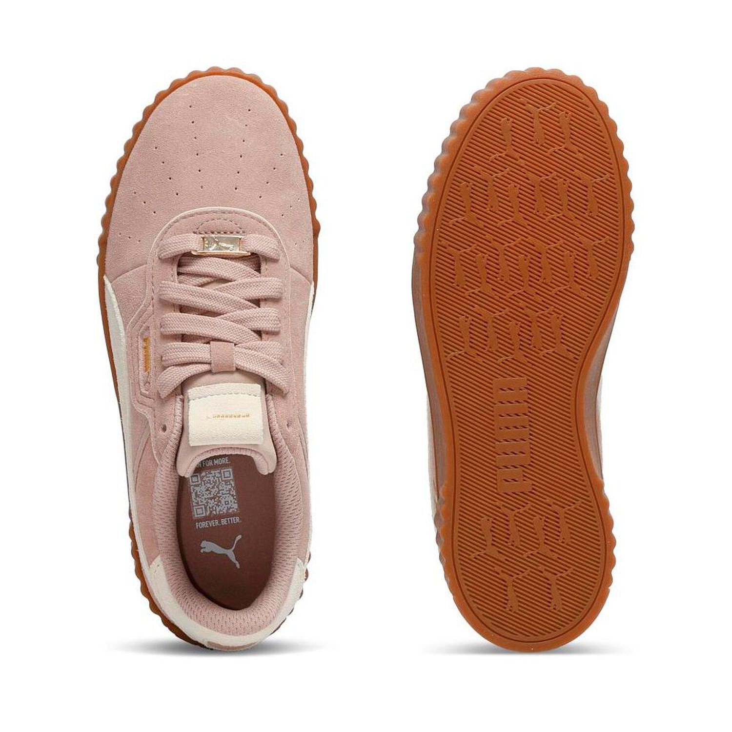Zapatilla Urbana Mujer Puma Carina 3.0 Luxe Sd Rose Latte-alpine Snow image number 4.0