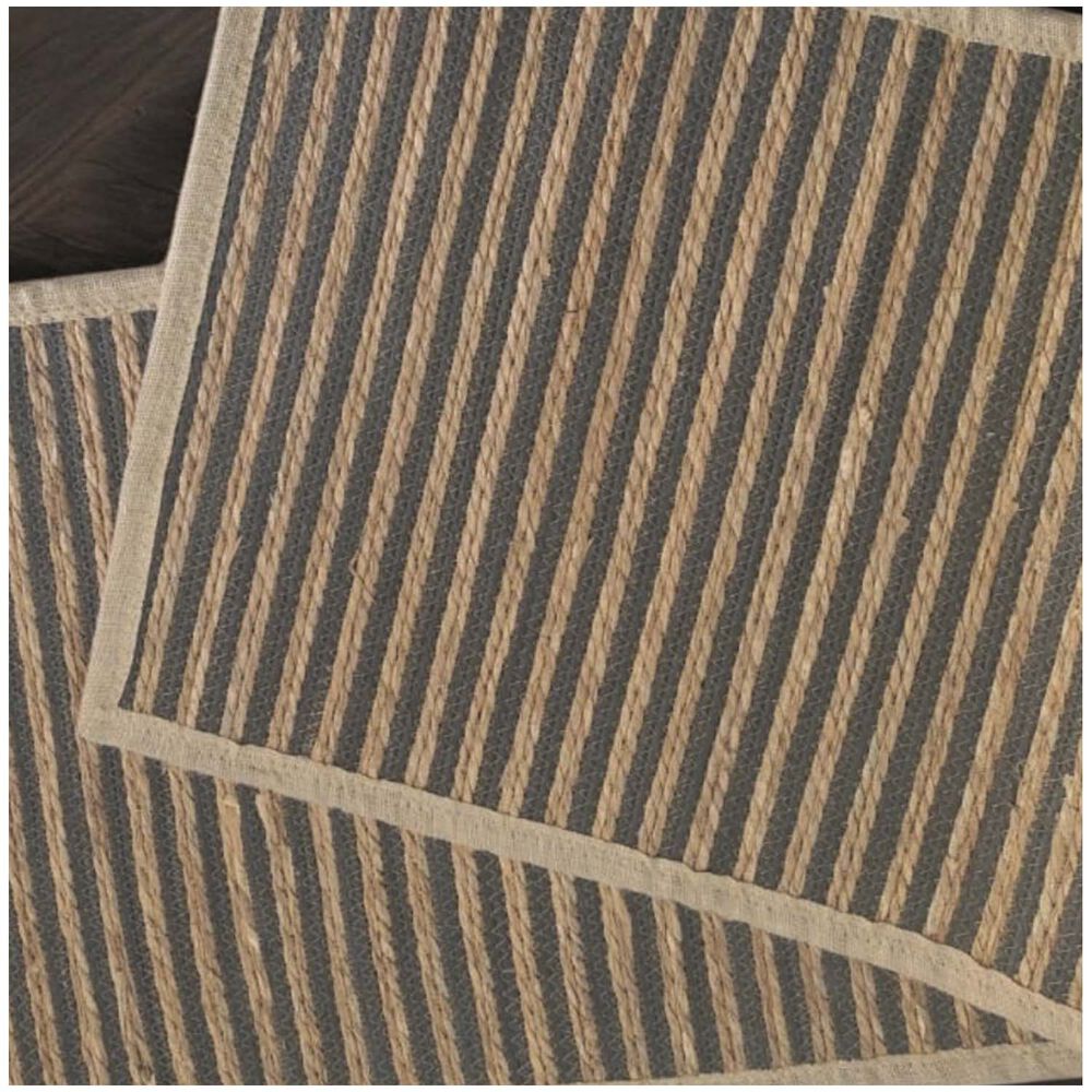 Alfombra De Pasillo Hecha A Mano De Yute De Tejido 60x180 Cm image number 2.0