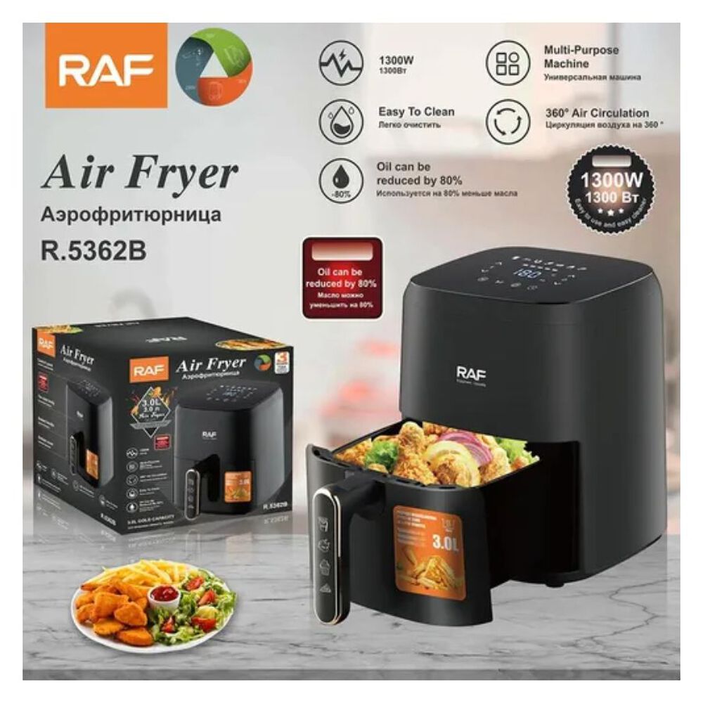 Freidora De Aire 1300w 3 Litros Raf R.5362b image number 1.0