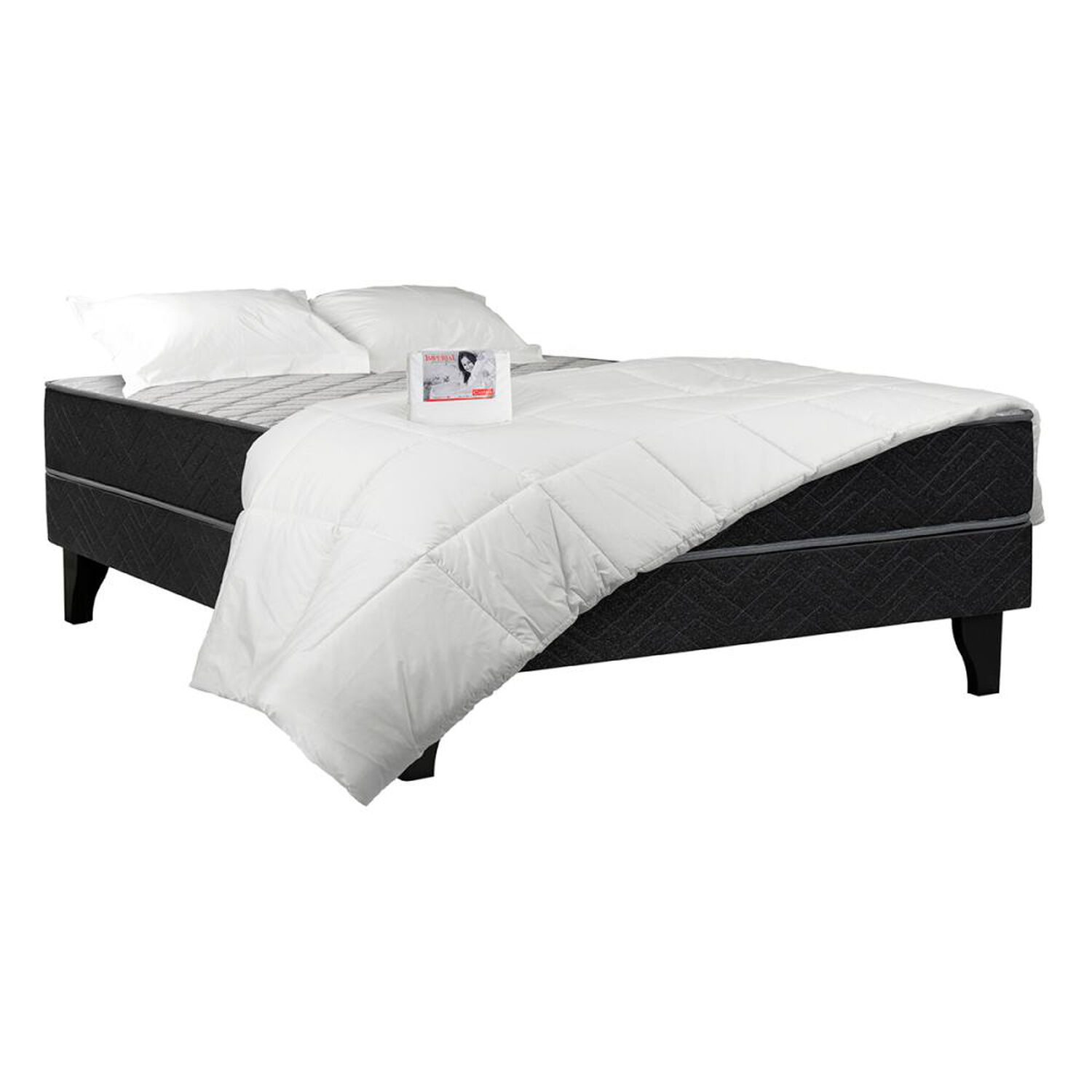Cama Europea Celta Apolo Black / 2 Plazas / Base Normal image number 0.0