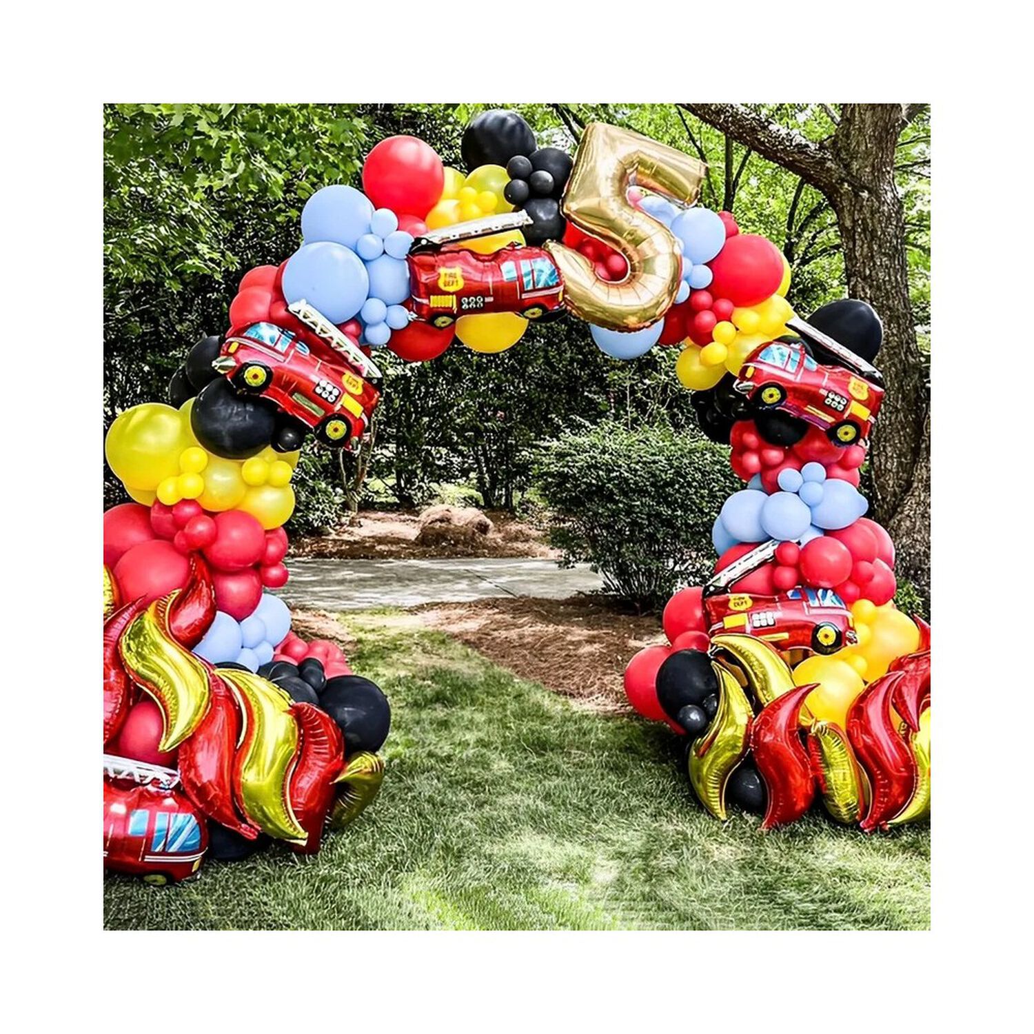 Pack Globos Decorativos De L&aacute;tex Bombero Cotillon image number 2.0