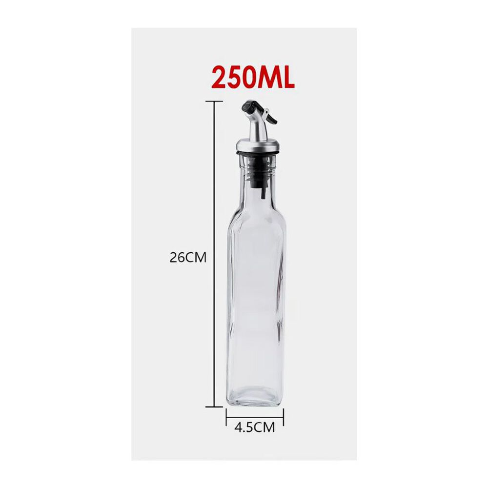 Botella Dispensadora De Aceite Y Vinagre De Vidrio De 250 Ml image number 1.0