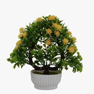 Planta Bons&aacute;i Camelia De Espuma Artificial Macetero 25cm