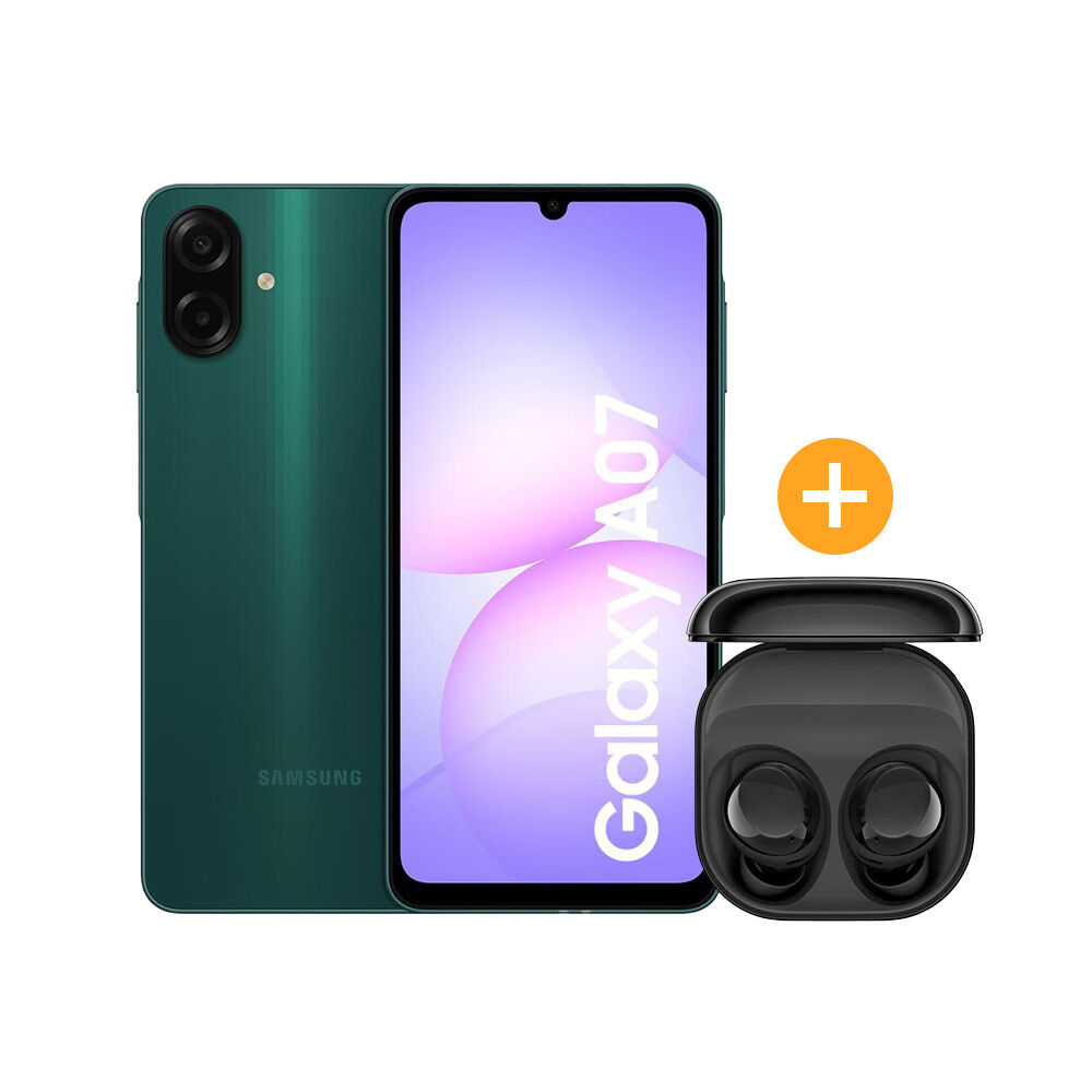 Smartphone Samsung Galaxy A07 Lte / 128 GB / Verde / Liberado + Aud&iacute;fonos Bluetooth Galaxy Buds Core Negro image number 0.0