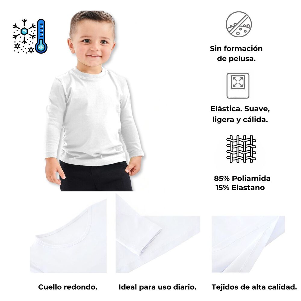 Camiseta Polera Polar De Ni&ntilde;o Manga Larga Primera Capa image number 4.0