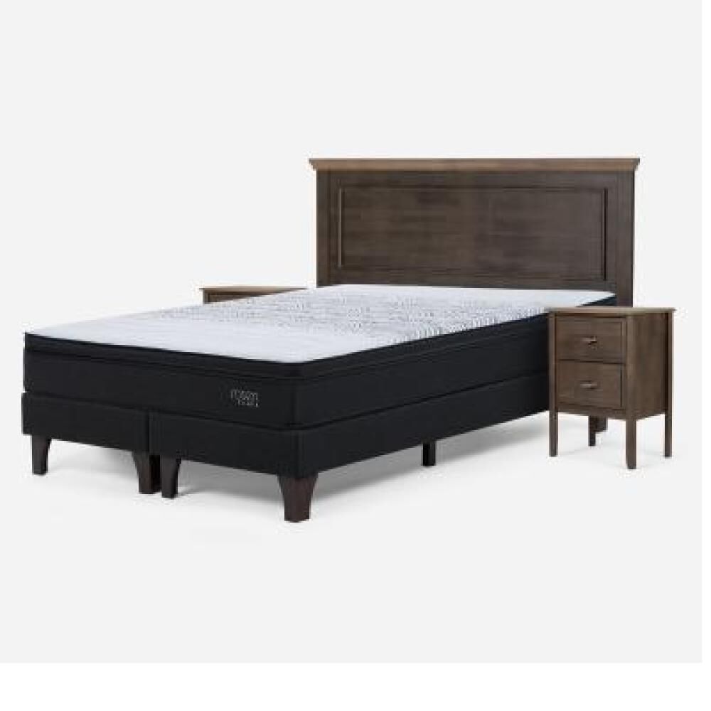 Cama Europea Rosen Tempo / 2 Plazas / Base Dividida + Set De Maderas Anna image number 10.0