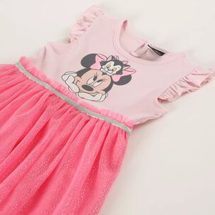 Vestido Niña Gato Minnie Rosado Disney