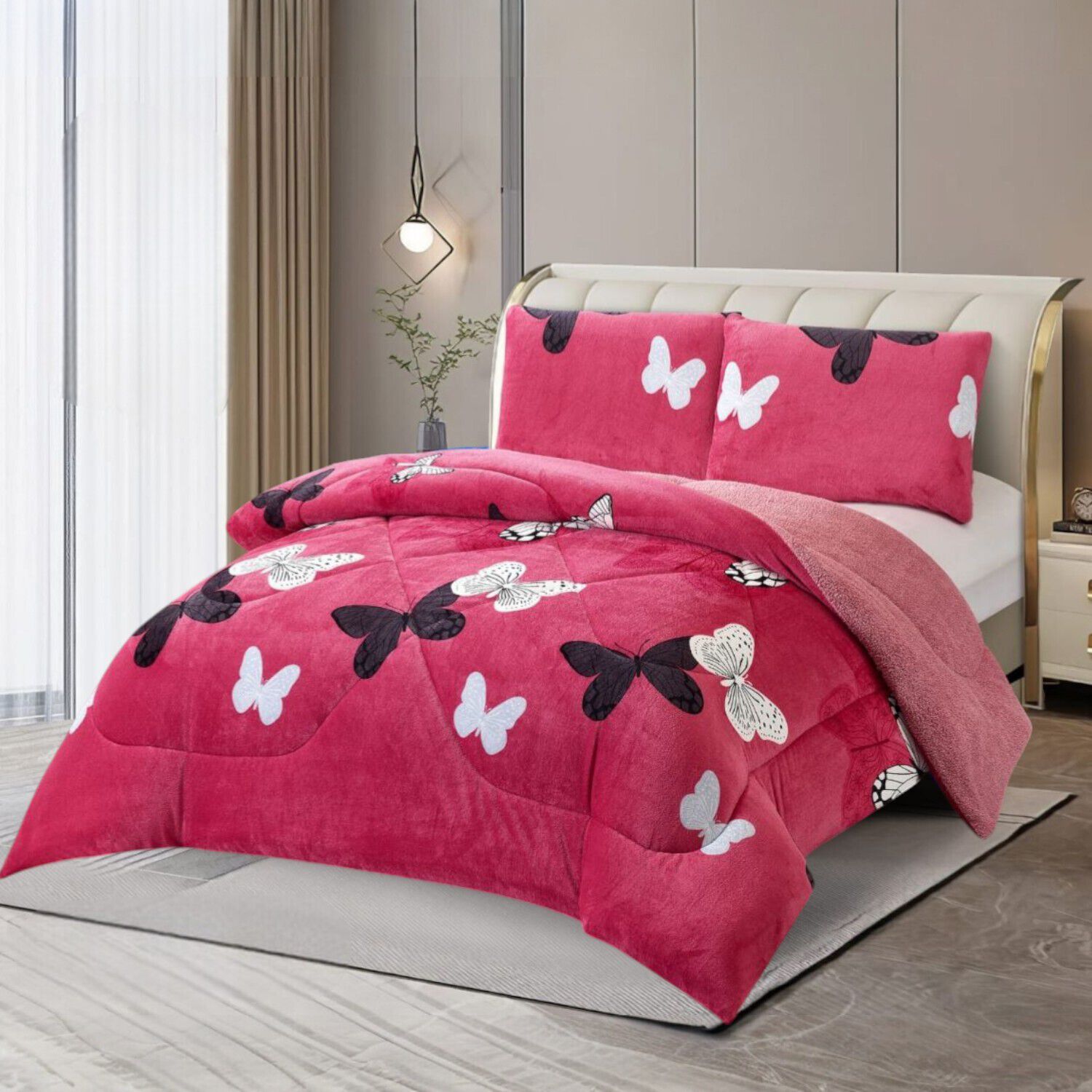 Plumon De Invierno Plush Liso Con Chiporro De 1.5 Plazas + 1 Funda Para Almohada Cip1.5p-38 image number 0.0