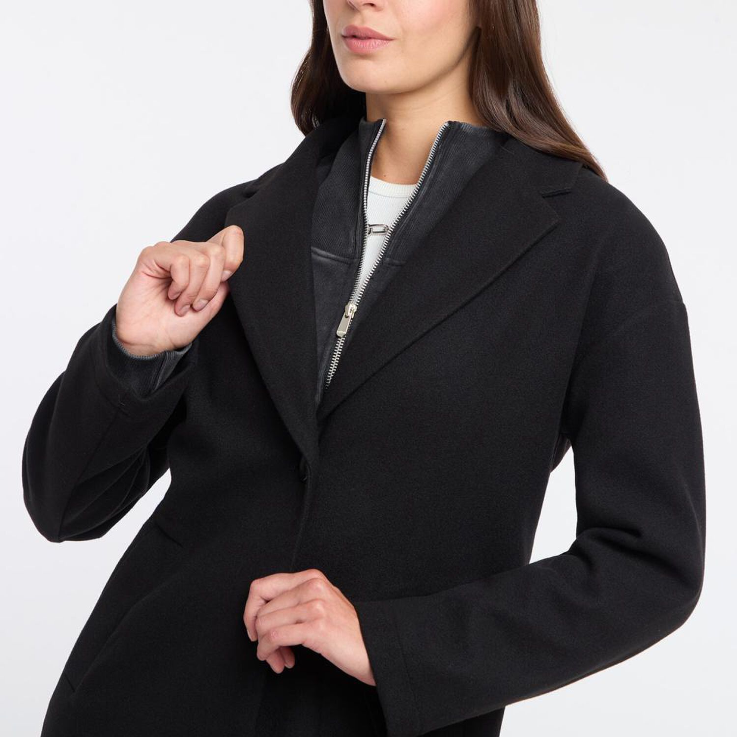 Abrigo Con Boton Regular Mujer Rolly Go image number 4.0