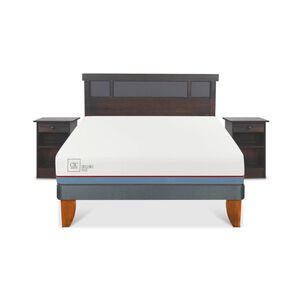 Cama Europea Cic Excellence Plus / 2 Plazas / Base Normal + Set De Maderas