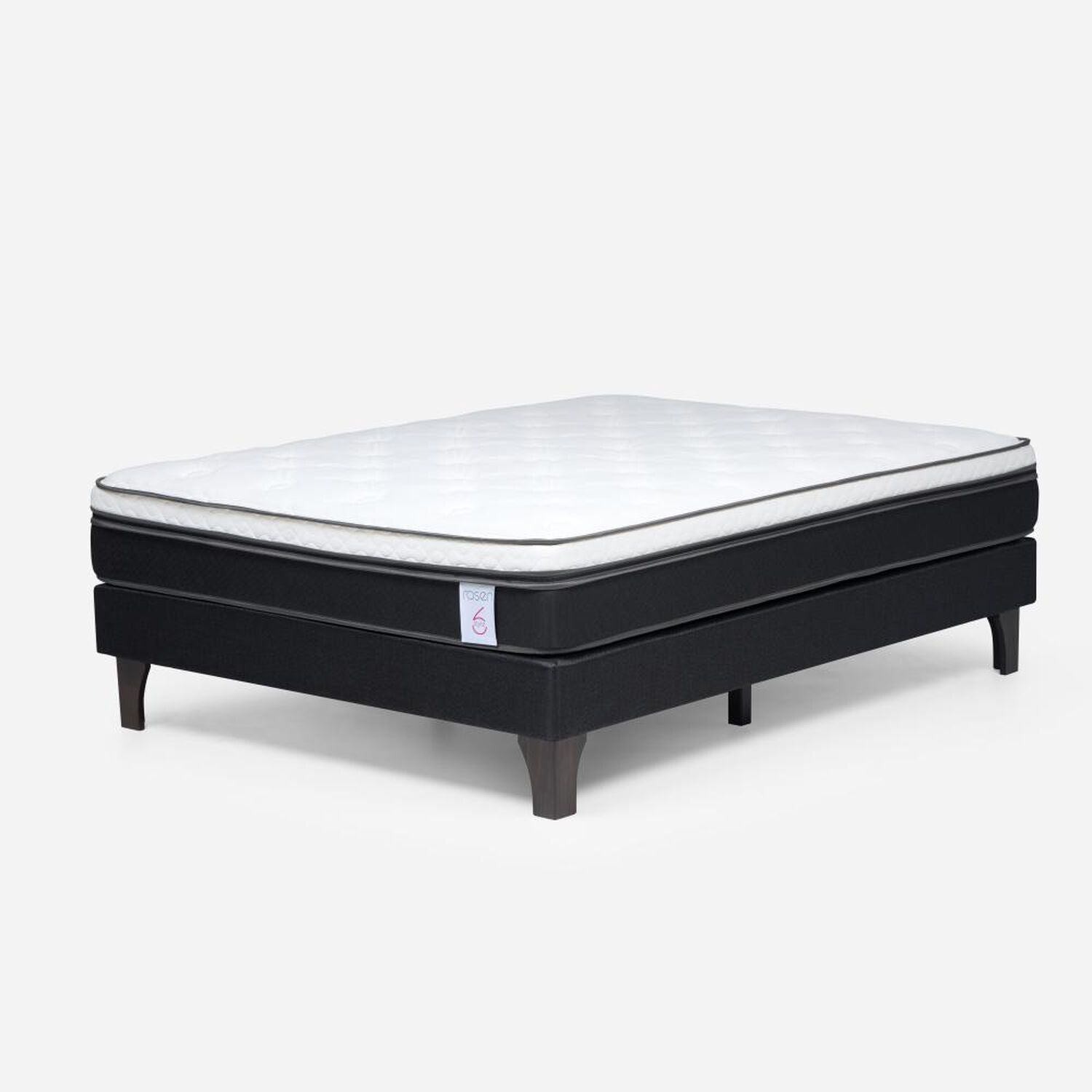 Cama Europea Rosen New Style 6 / 2 Plazas / Base Normal + Set De Maderas image number 7.0