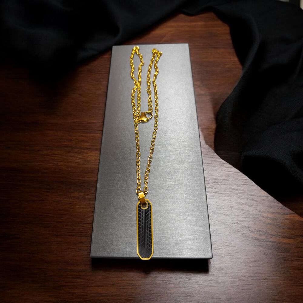 Cadena De Hombre Cat J001n00129 Dorado-negro image number 1.0