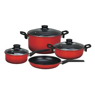 Bater&iacute;a De Cocina Casaideal Rojo / 7 Piezas