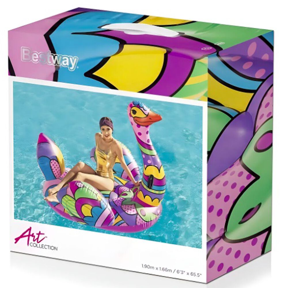 Flotador Avestruz 190cm Multicolor Inflable image number 3.0