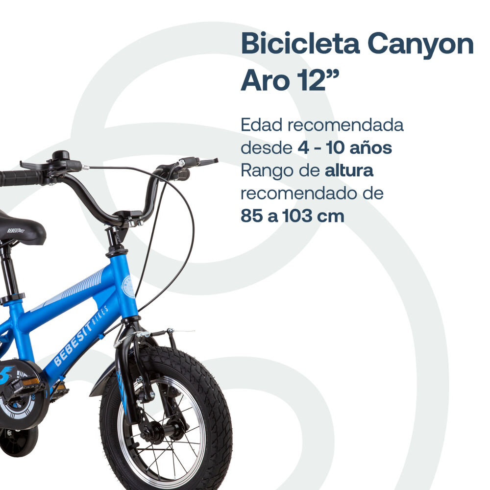 Bicicleta Infantil Canyon Aro 12 Azul Bebesit image number 1.0
