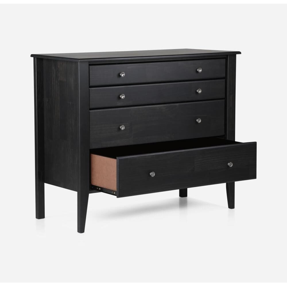 Cama Europea Rosen Tempo / King / Base Dividida + Respaldo Issey + C&oacute;moda Baker Grafito image number 4.0