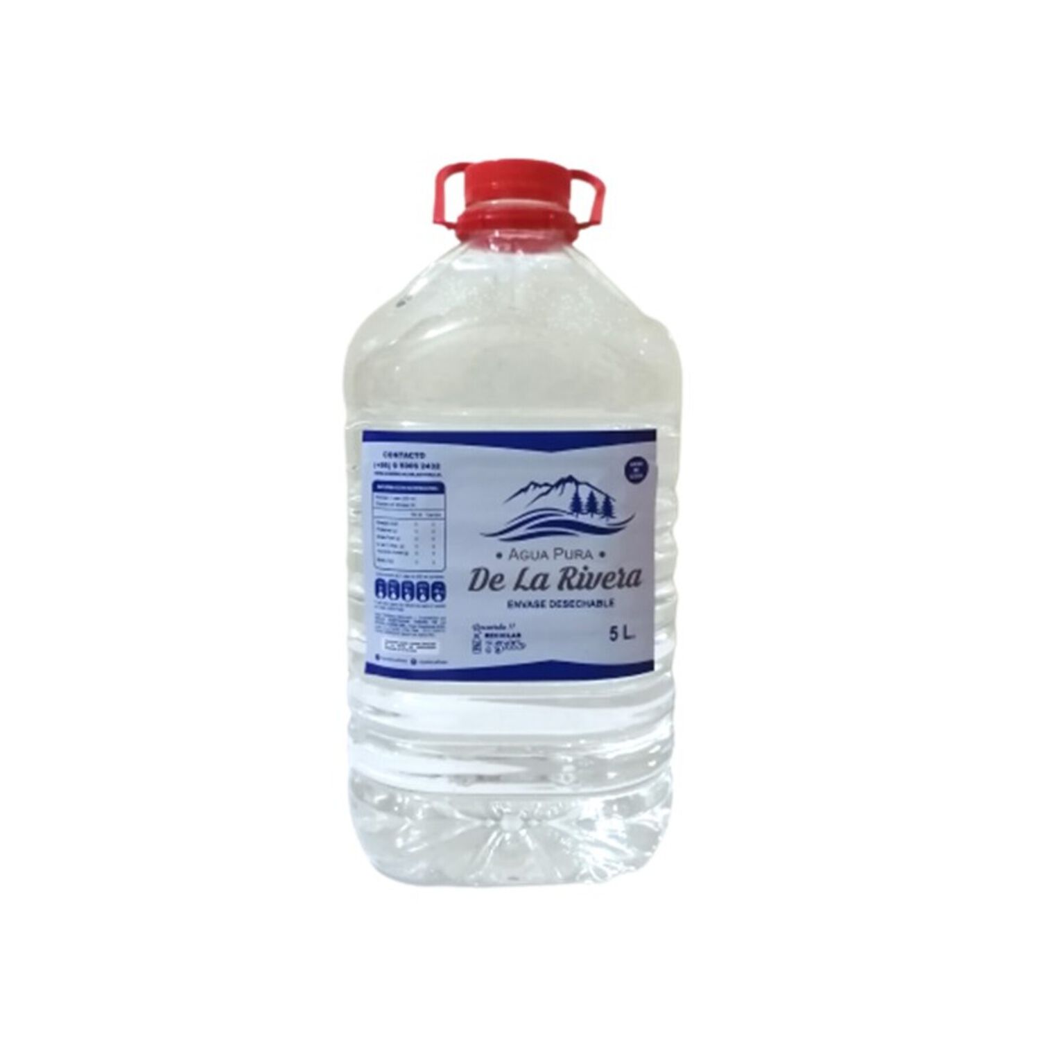 Bid&oacute;n Desechable De Agua Pura De La Rivera 5l image number 0.0