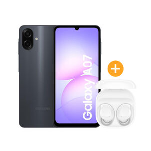 Smartphone Samsung Galaxy A07 Lte / 128 GB / Negro / Liberado + Aud&iacute;fonos Bluetooth Galaxy Buds Core Blanco