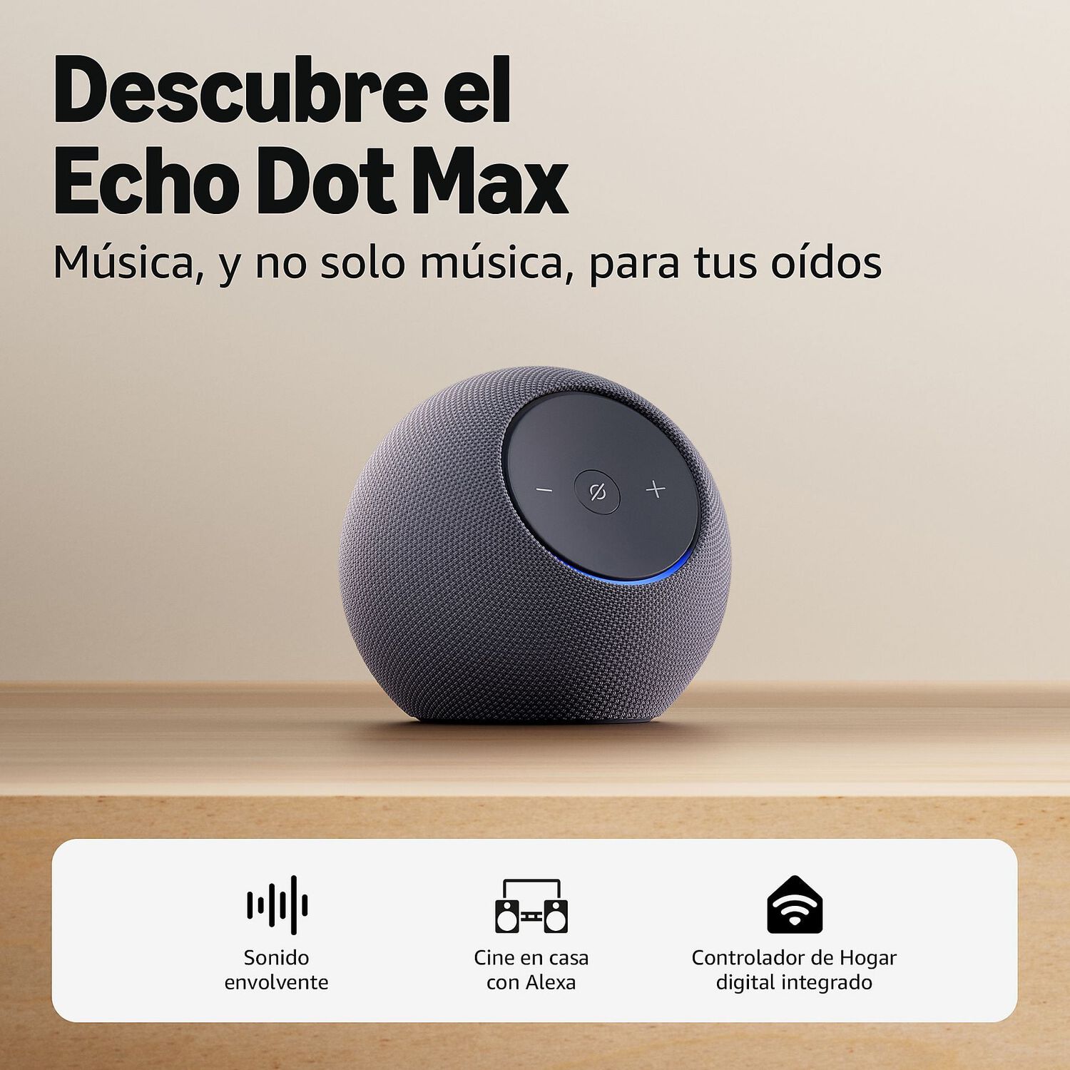 Amazon Echo Dot Max Asistente Virtual Con Alexa - Negro image number 1.0