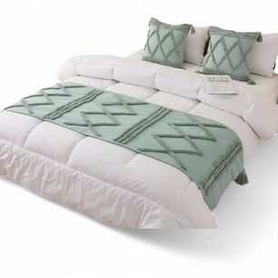 Piecera Boho 2 Plazas O King Pie De Cama Medida 210cm X 70cm + 2 Fundas 45cm X 45cm - Pb2-8
