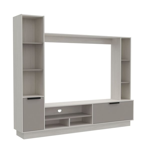 Centro De Entretenimiento Tv 60" Gris 176.8x202x35 Cm