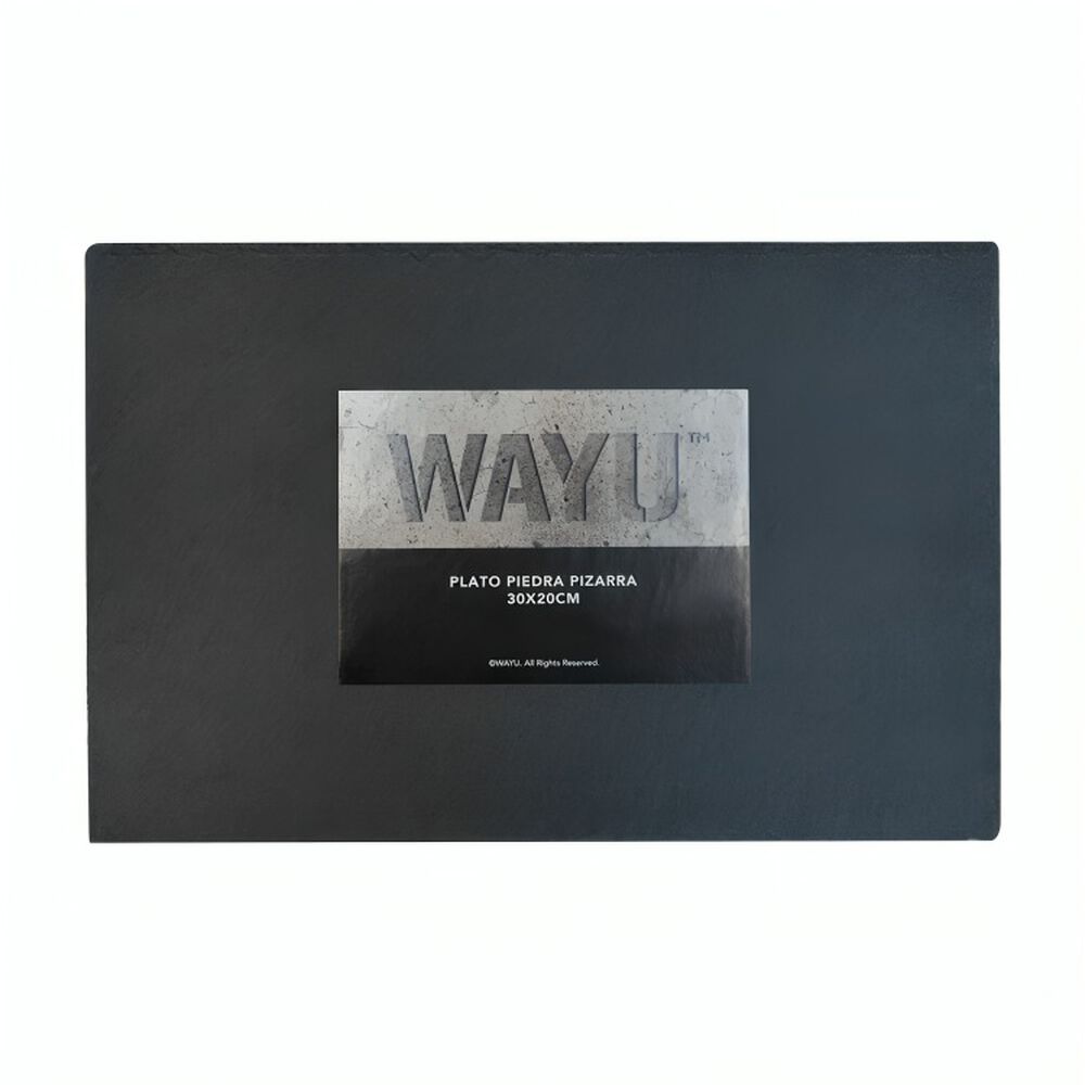 Plato Rectangular Piedra Pizarra 30 Cm Wayu image number 1.0