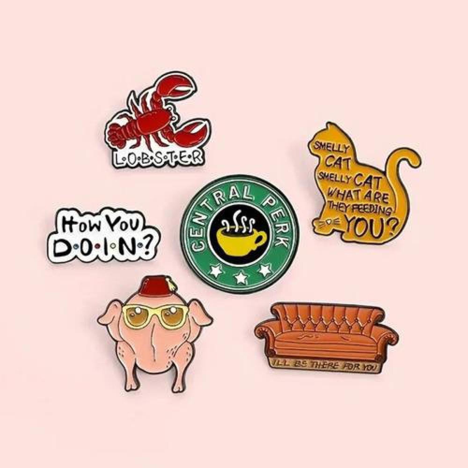 Set Pines Broches Serie Friends Tv Show image number 3.0