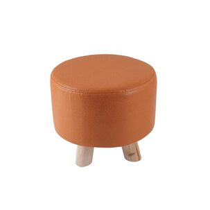 Mini Puff Redondo Tela Naranjo