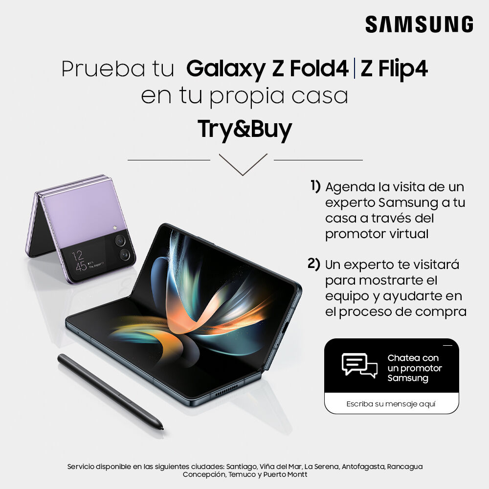 Smartphone Samsung Galaxy Z Flip4 256 GB Purple + Galaxy Watch 4 Classic 42mm Silver LTE + Wireless Charger + Galaxy Buds2 image number 1.0