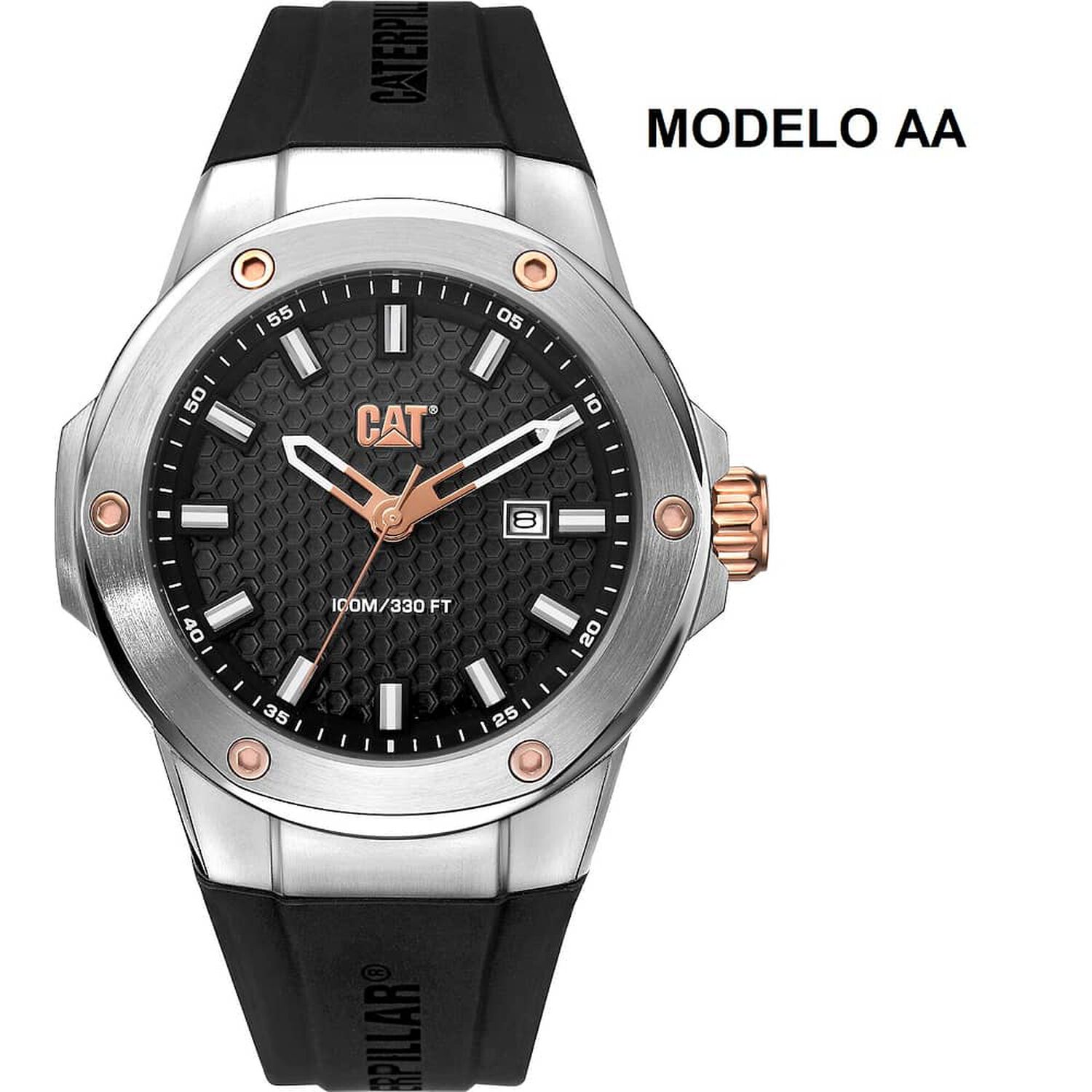 Correa Pulsera Cat Hombre Aa Negro image number 1.0