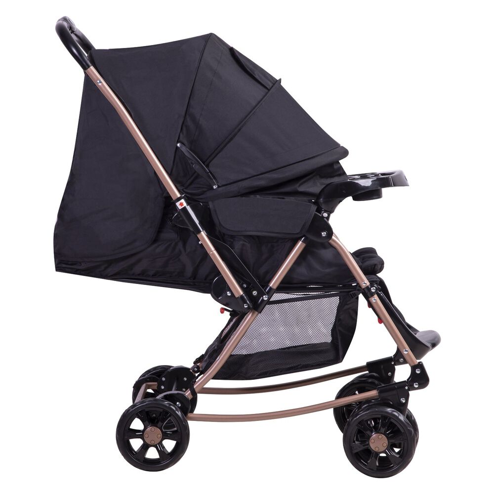 Coche Cuna Balancin Sx Negro Dorado Bebesit image number 4.0