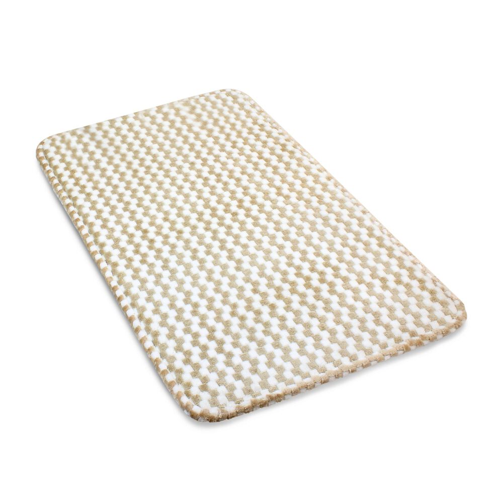 Alfombra De Ba&ntilde;o Nautica Home Memory Foam 50x80 Cm Cuadros Beige image number 4.0