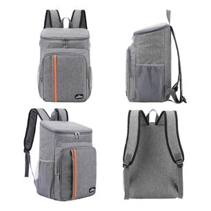 Mochila T&eacute;rmica Grande 18l Gris Almuerzo Picnic Exterior