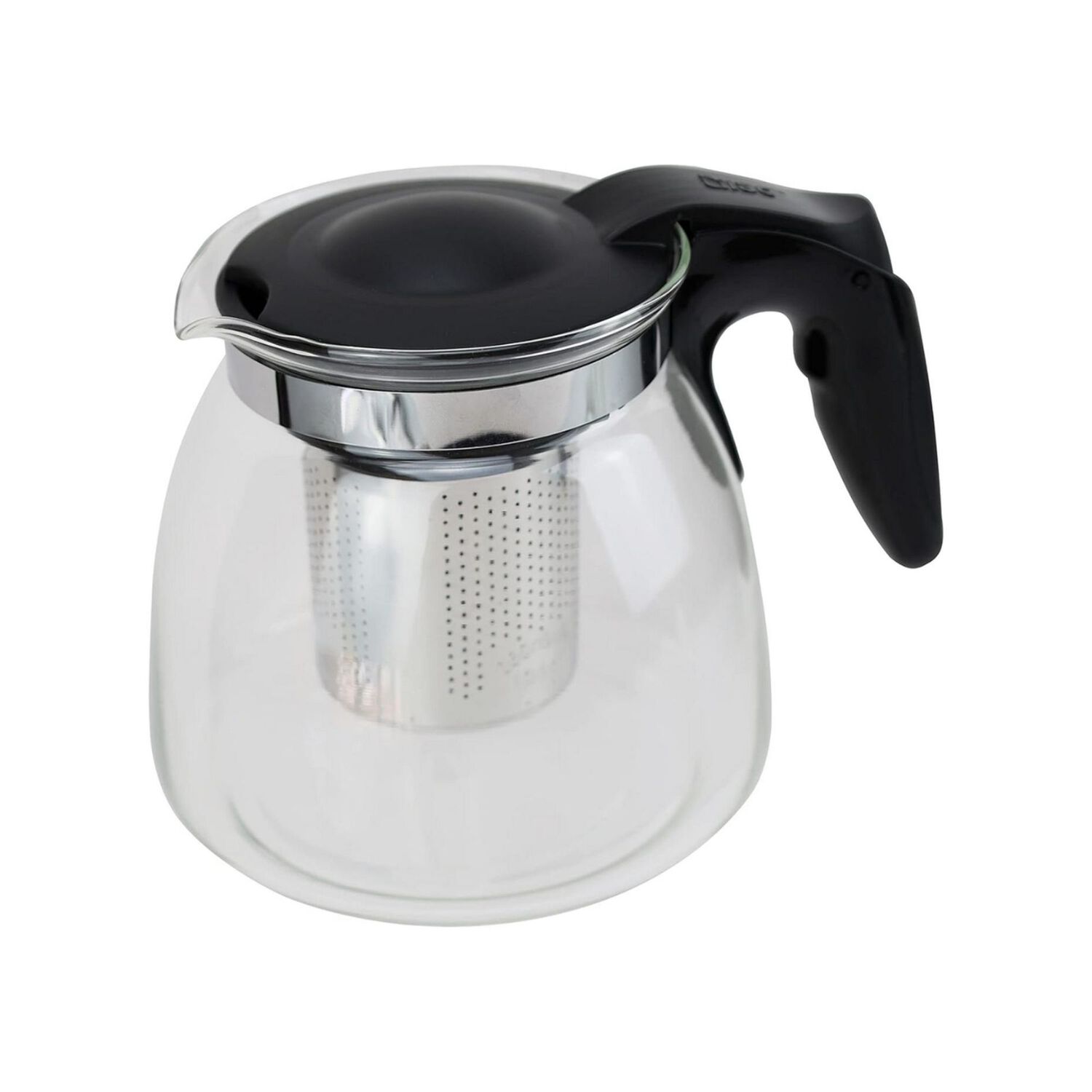 Hervidor Tetera Infusor Vidrio Cocina 900 Ml Negro image number 1.0