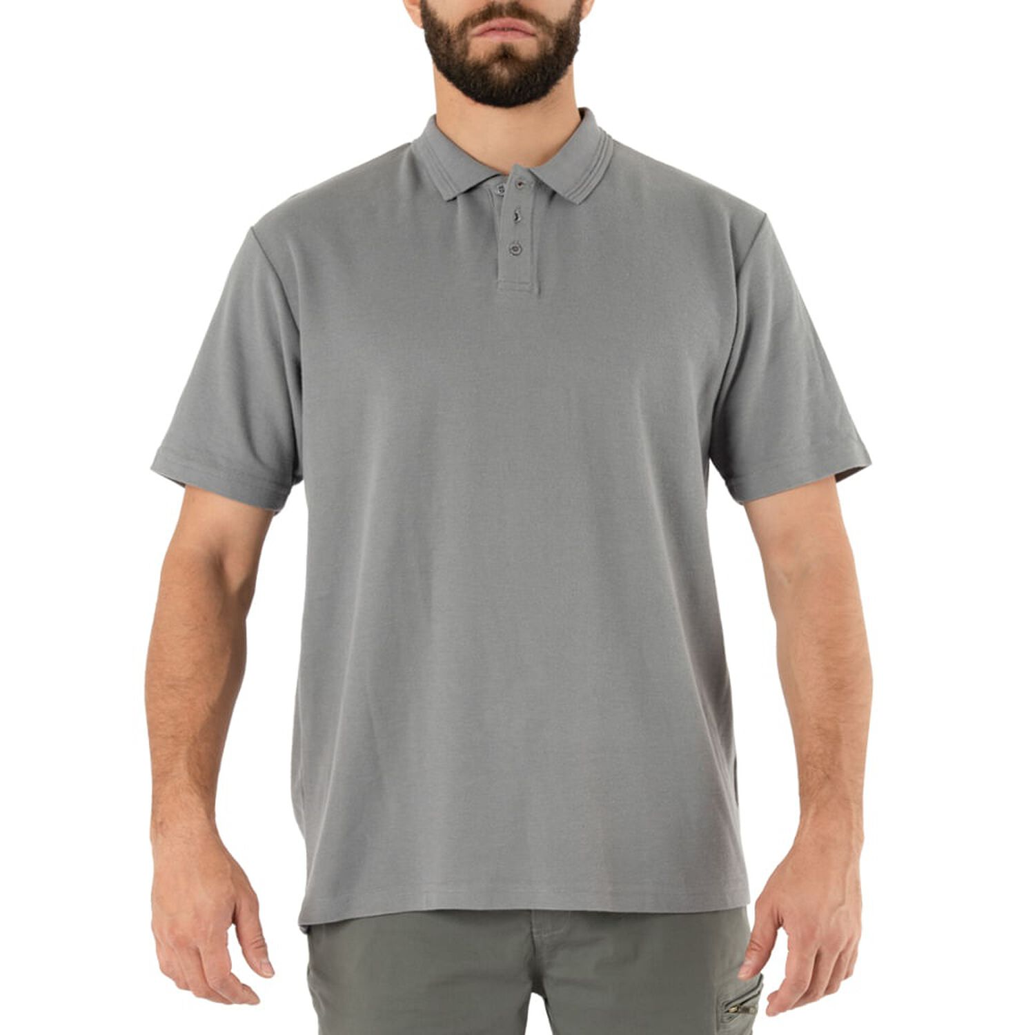 Polera Pique Quebec Manga Corta Gris Hombre image number 0.0