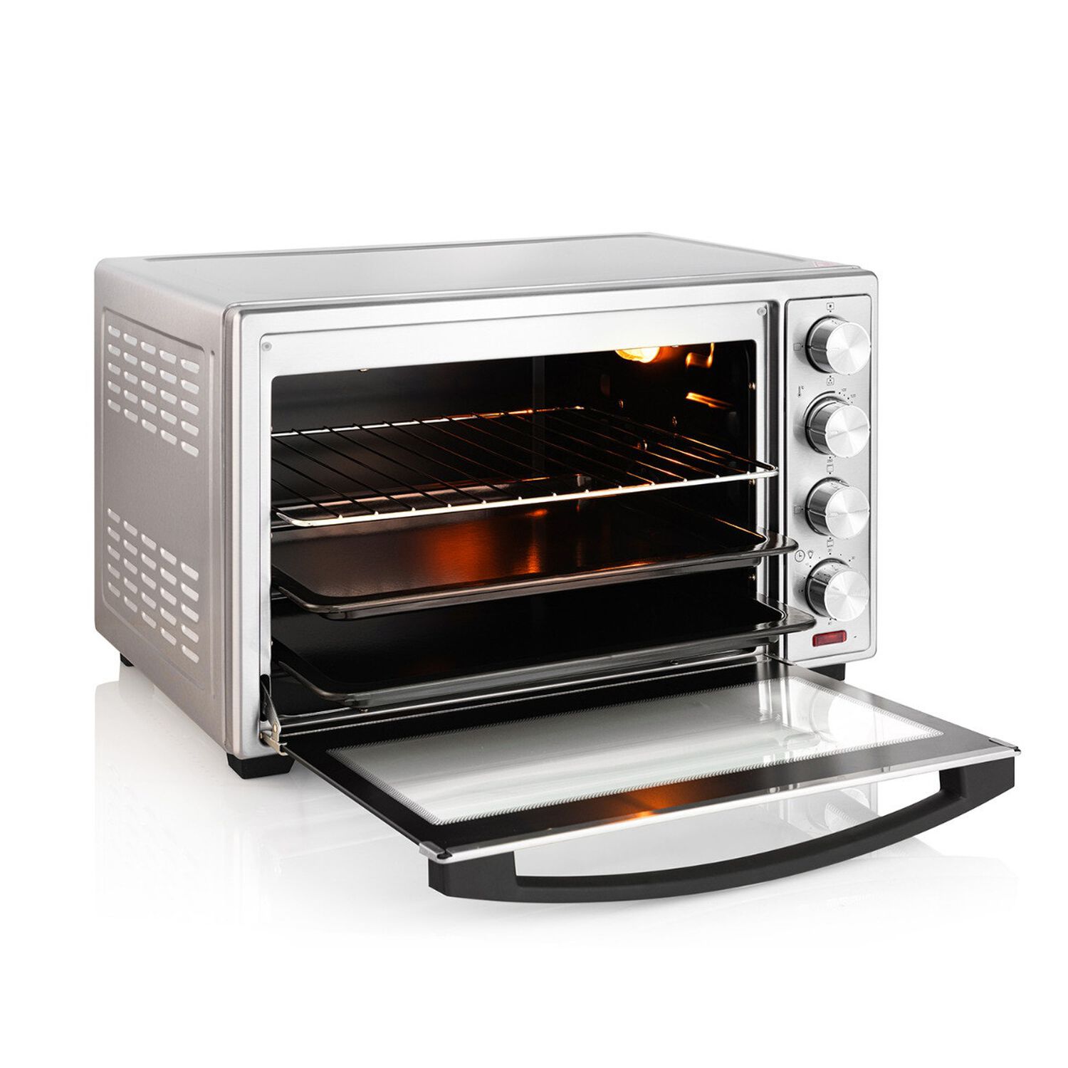 Horno El&eacute;ctrico Thomas Th62i 60 Litros 2200w Horno De Mesa Sobremesa Con Grill Convecci&oacute;n Y Spiedo Acero Inoxidable Timer 60 Minutos Doble Bandeja Pla image number 6.0