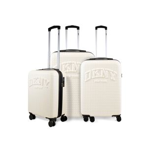 Set 3 Maletas Donna Karan Hot Town Cabina Mediana Grande Blancas