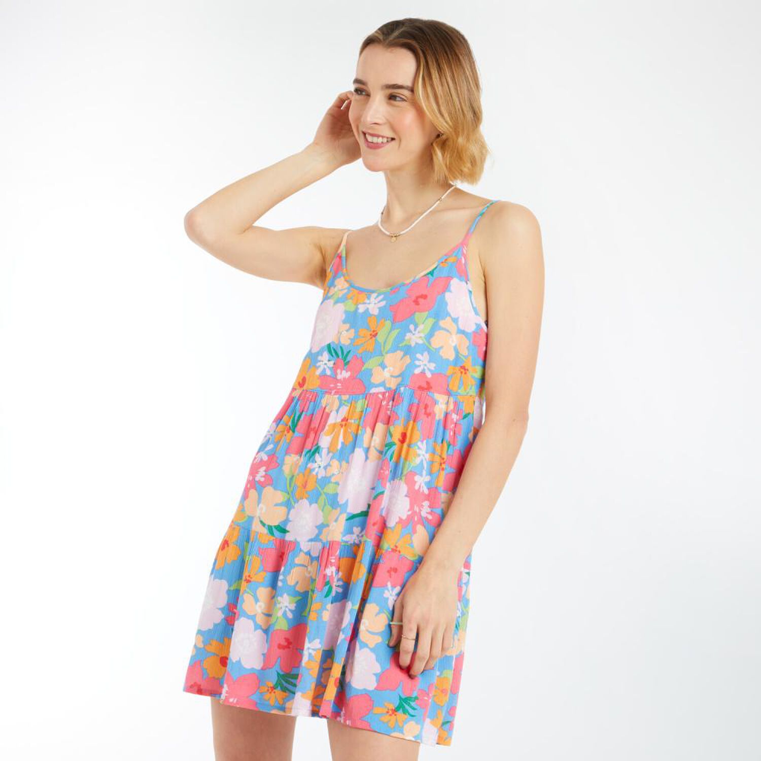Vestido Corto Sin Mangas Cuello V Mujer Ocean Pacific image number 2.0