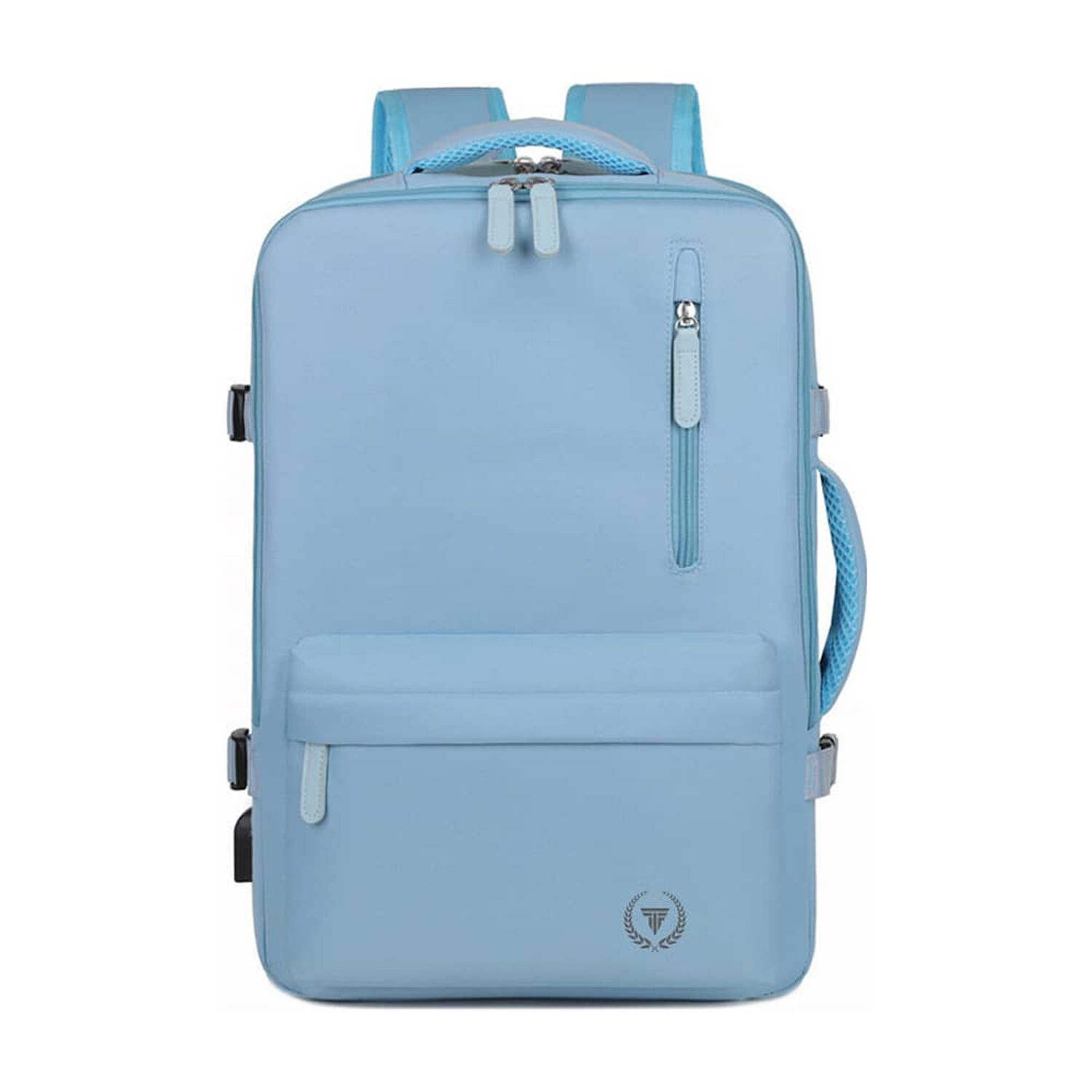 Mochila De Viaje Expandible 39 L Celeste Titanfit image number 0.0