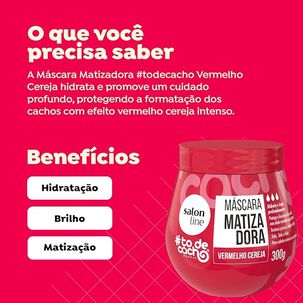 Mascara Matizadora To De Cacho Rojo Cereza 300gr Salon Line