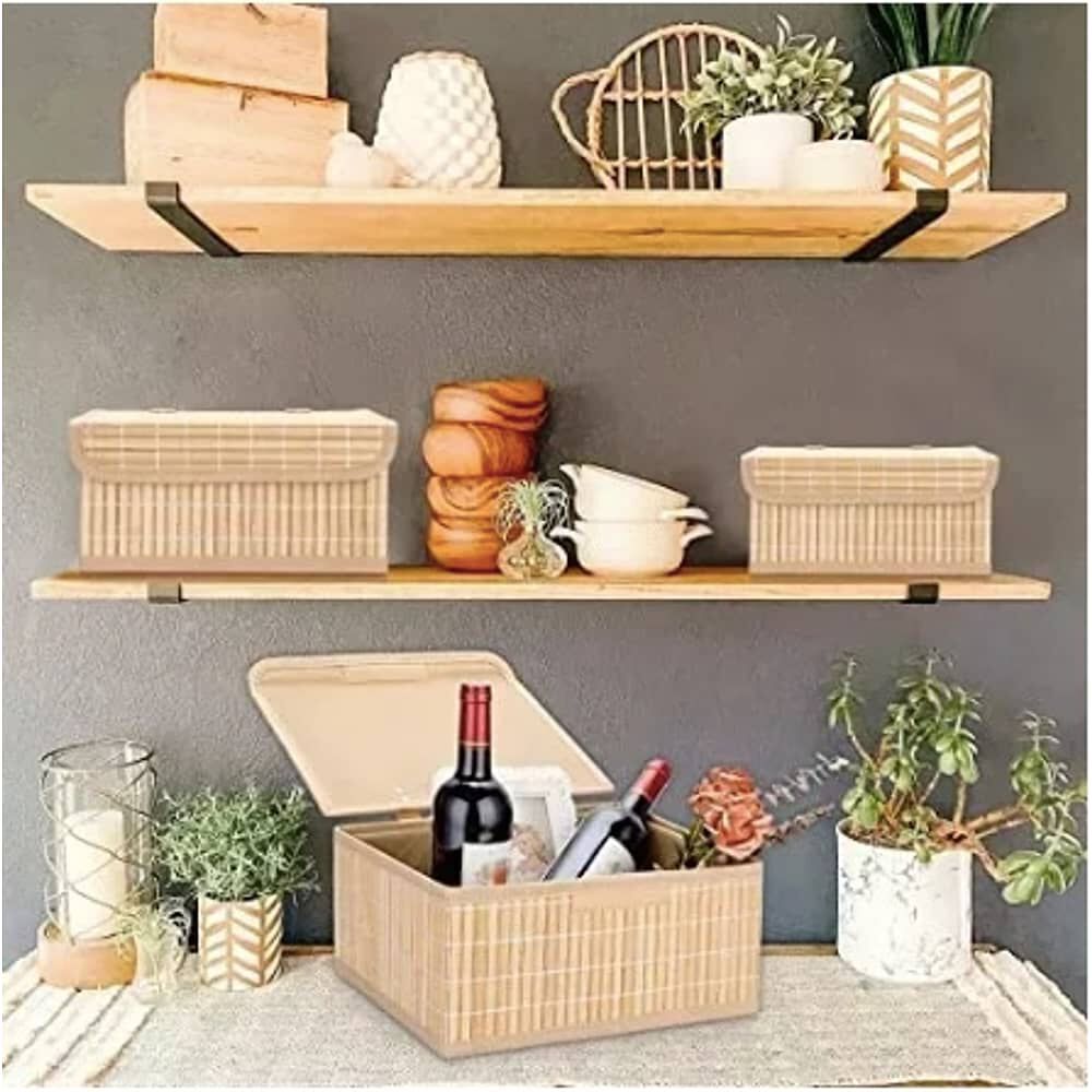 Set 3 Cajas De Bambu Organizadora Multifuncional image number 2.0