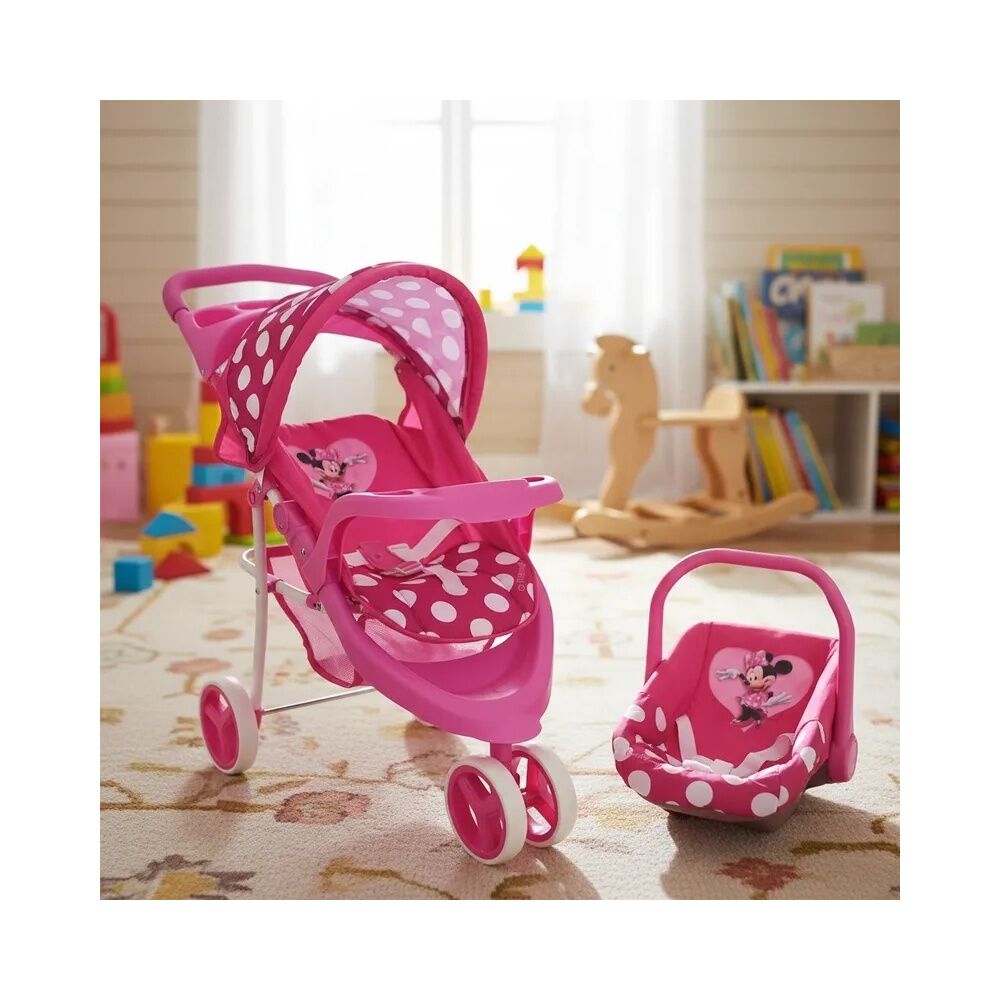 Coche Travel Jogger De Juguete Para Mu&ntilde;eca Minnie Disney image number 1.0